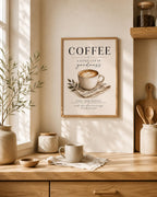 Framed coffee wall art lifestyle mockup 1