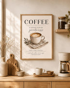 Framed coffee wall art lifestyle mockup 5
