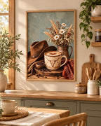 Framed Cowboy Coffee print lifestyle image 1