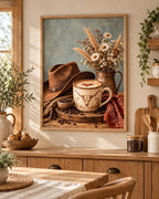 Framed Cowboy Coffee print lifestyle image 2