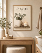 Framed En Suite botanical wall art lifestyle mockup