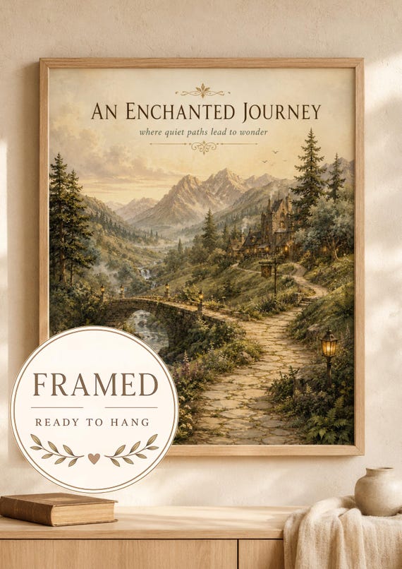 Framed fantasy castle print front image