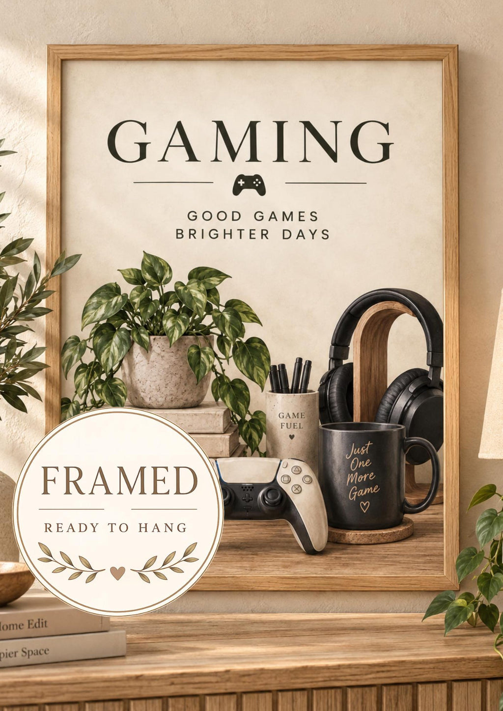 Framed Gaming wall art front image