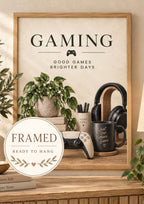Framed Gaming wall art front image