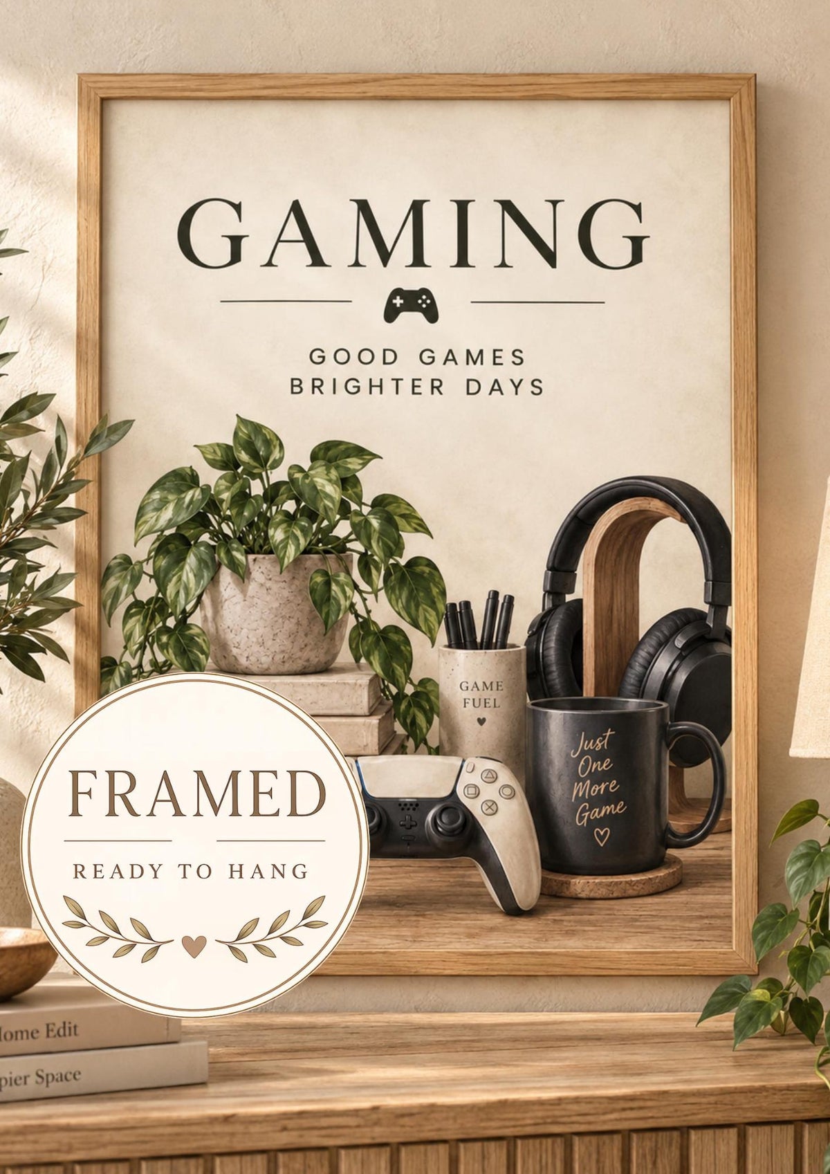 Framed Gaming wall art front image