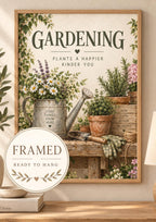 Framed Gardening wall art front image