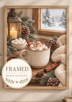 Framed Hot Chocolate winter print front image