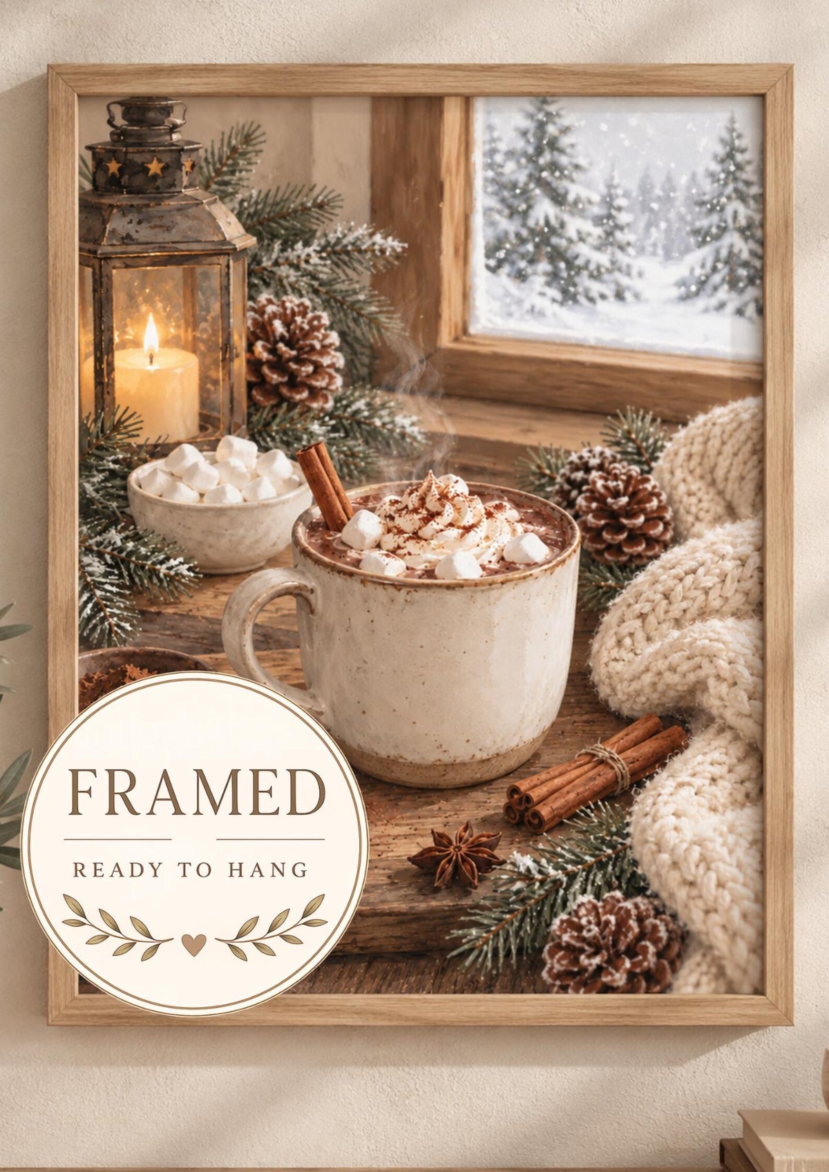 Framed Hot Chocolate winter print front image