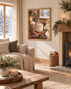 Framed Hot Chocolate cosy kitchen lifestyle mockup