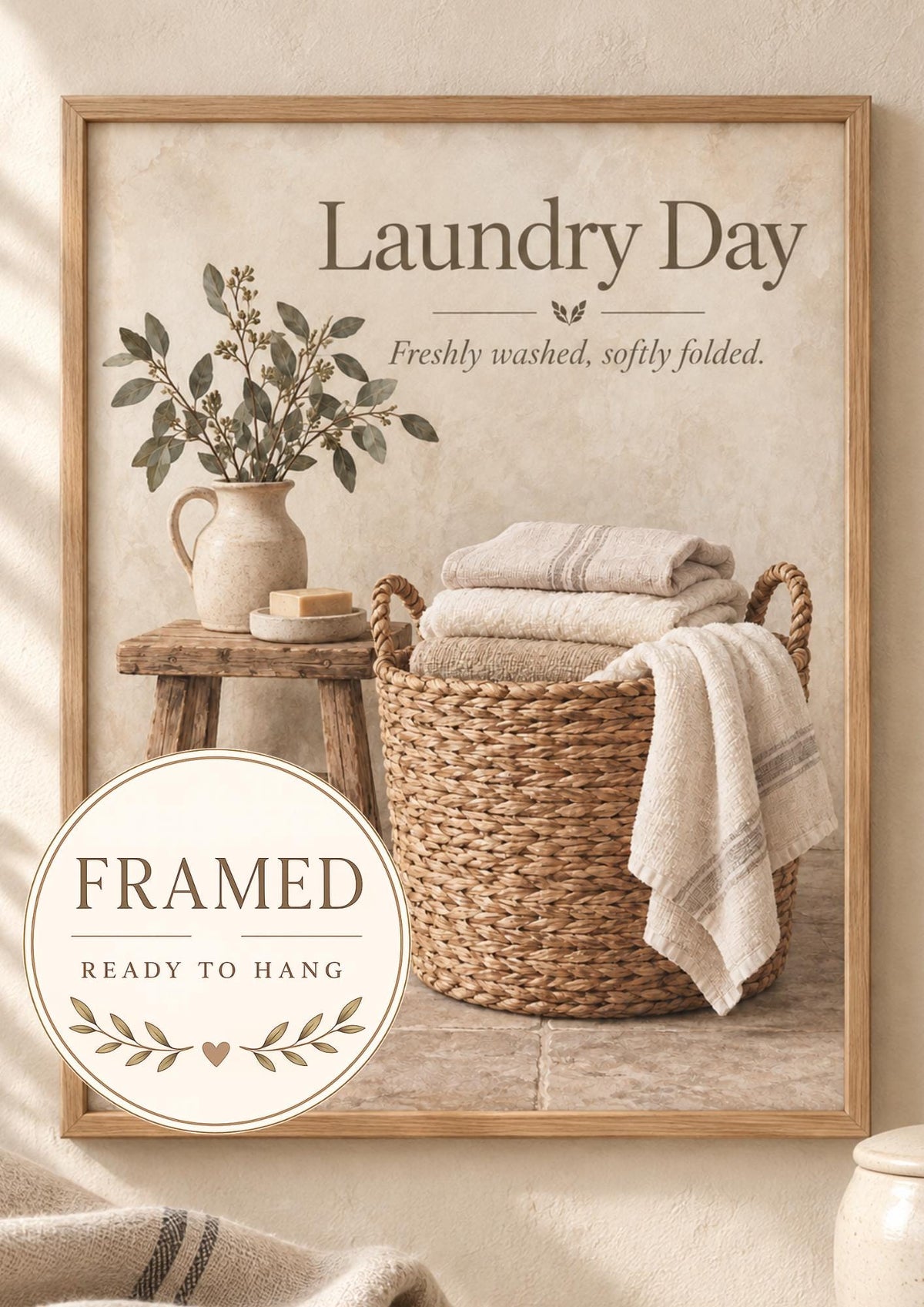 Framed Laundry Day print front image