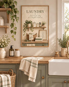 Framed Laundry Room botanical utility lifestyle mockup