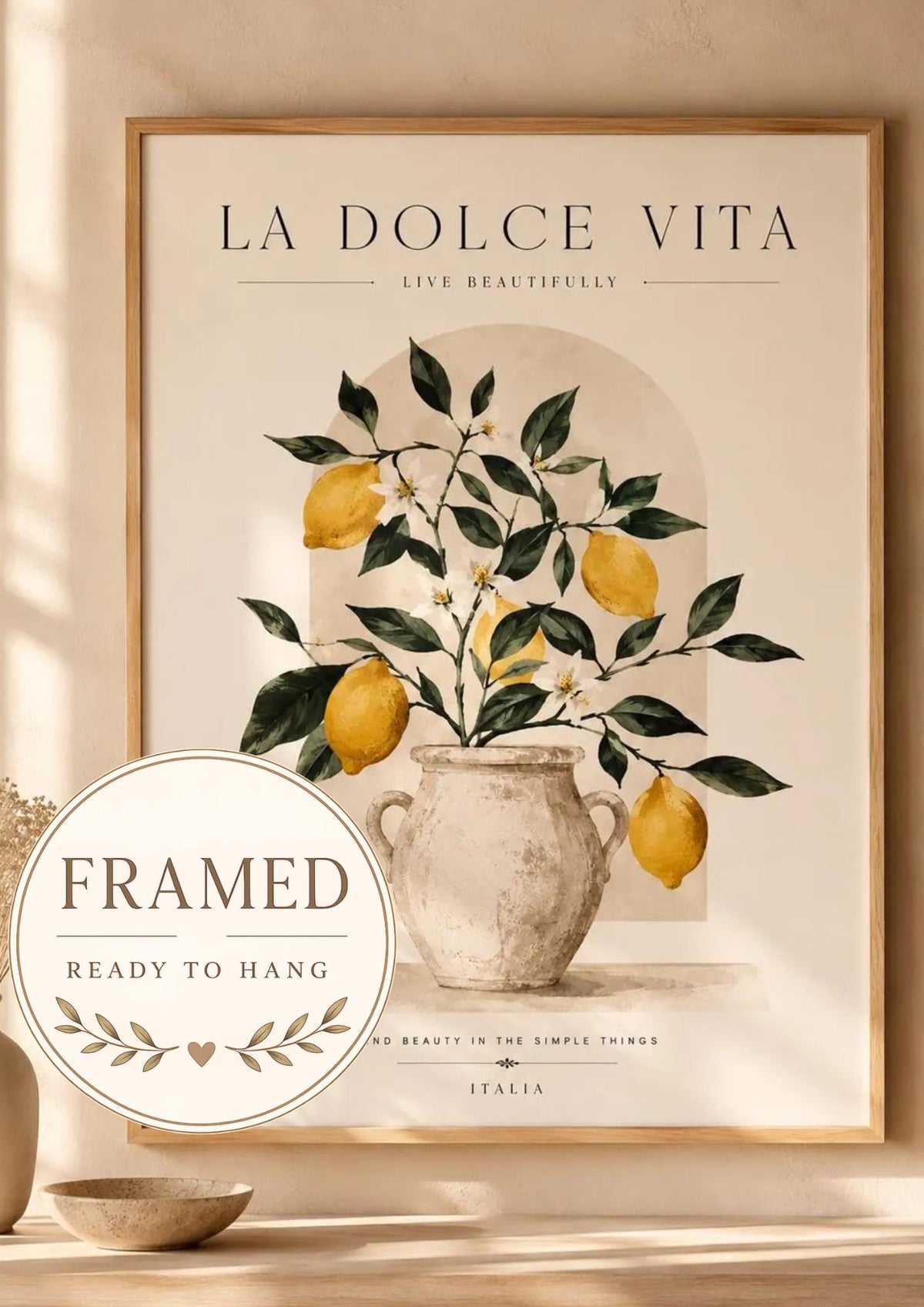 Framed Lemon wall art print front image