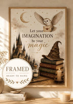 Framed wizard nursery wall art front image