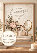 Framed Makeup Room confidence quote print front image