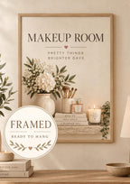 Framed Makeup Room Pretty Things Brighter Days front image