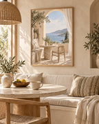 Framed Mediterranean coastal print 2