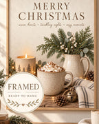 Framed Merry Christmas print 4x5 front image