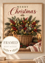 Framed Merry Christmas wall art print front image