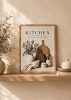 Framed farmhouse kitchen art lifestyle mockup