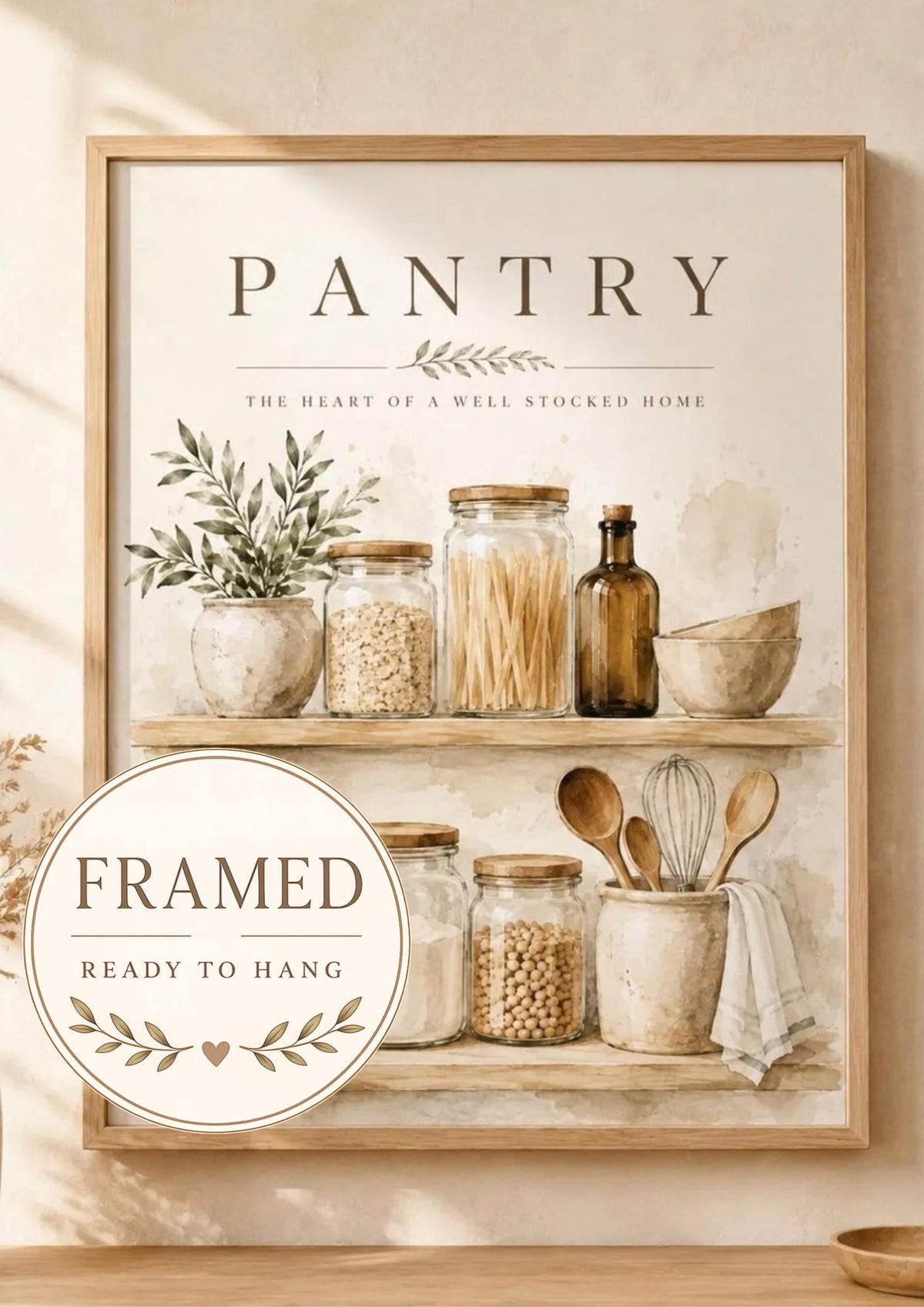 Framed pantry wall art print front image