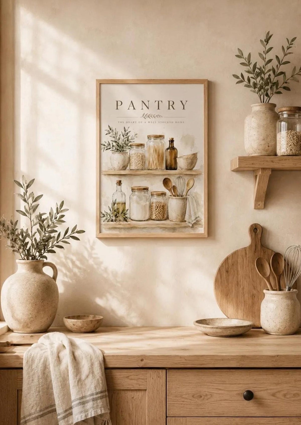 Framed pantry wall art lifestyle mockup 1