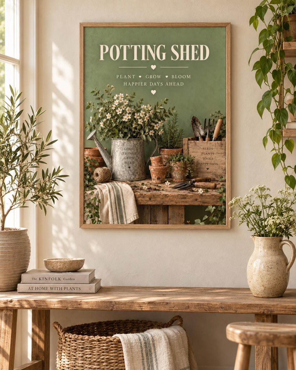 Framed Potting Shed rustic garden room mockup