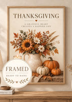 Framed Thanksgiving Grateful Heart wall art front image