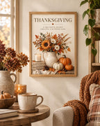 Framed Thanksgiving grateful heart seasonal mockup