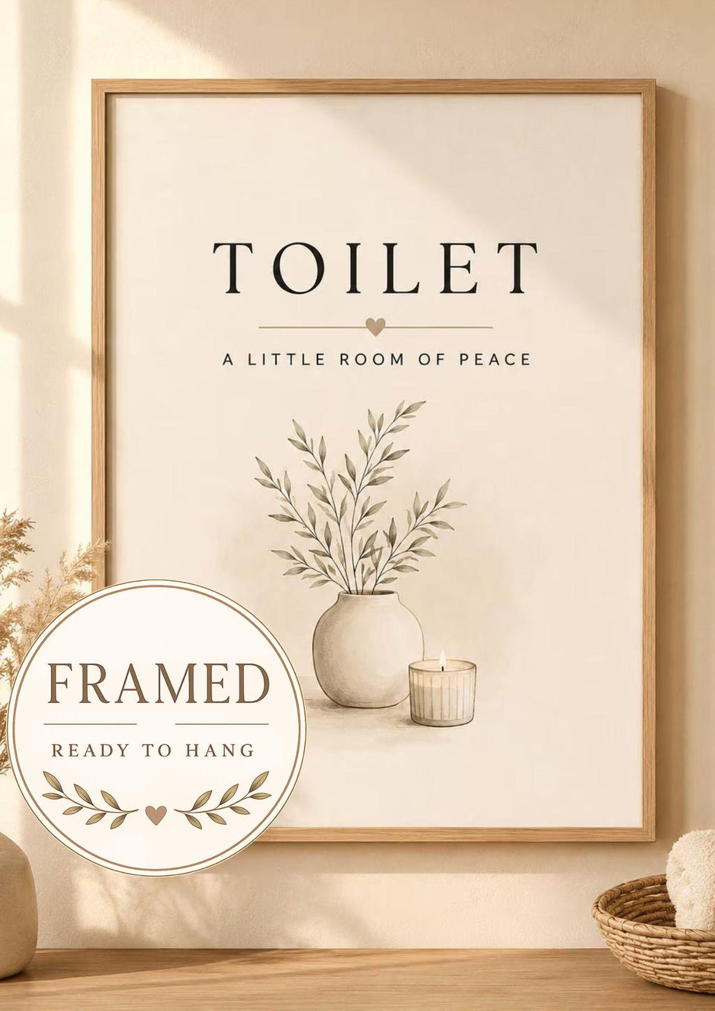 Framed toilet wall art front image