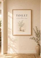 Framed neutral cloakroom wall art lifestyle mockup