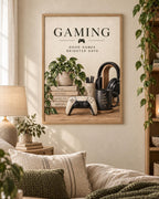 Neutral gamer room lifestyle mockup