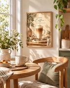 Good Coffee Brighter Days latte framed print mockup 6