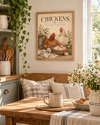 Fresh Eggs Happy Hens chicken print mockup 2