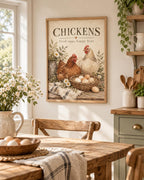 Fresh Eggs Happy Hens chicken print mockup 4