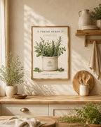 Fresh Herbs kitchen print lifestyle mockup 1