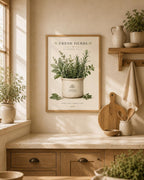 Fresh Herbs kitchen print lifestyle mockup 2