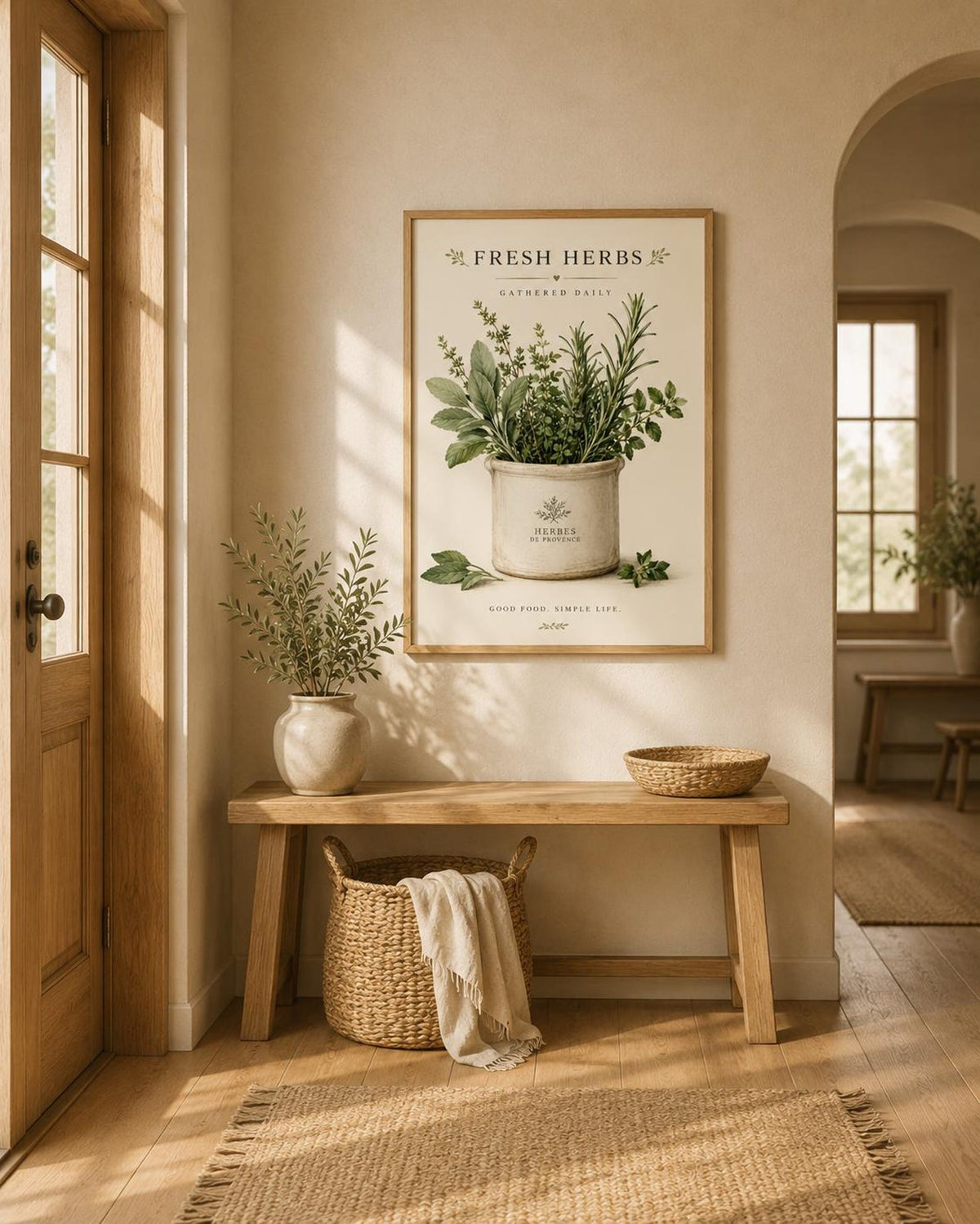 Fresh Herbs kitchen print lifestyle mockup 5
