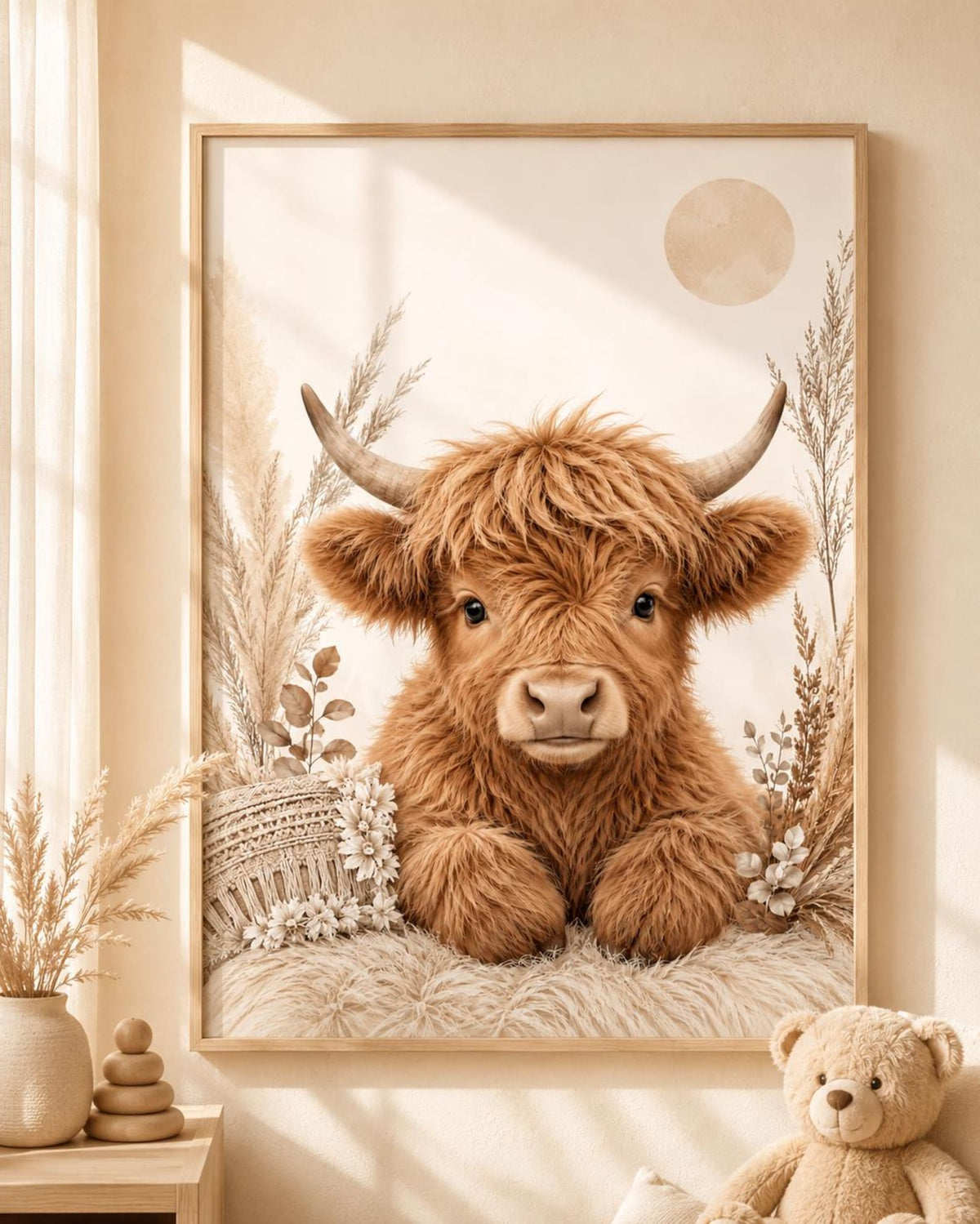 Highland Cow nursery print front image