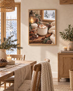 Hot Chocolate wall art hygge lifestyle mockup
