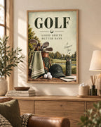 Framed Vintage Golf print lifestyle mockup 4