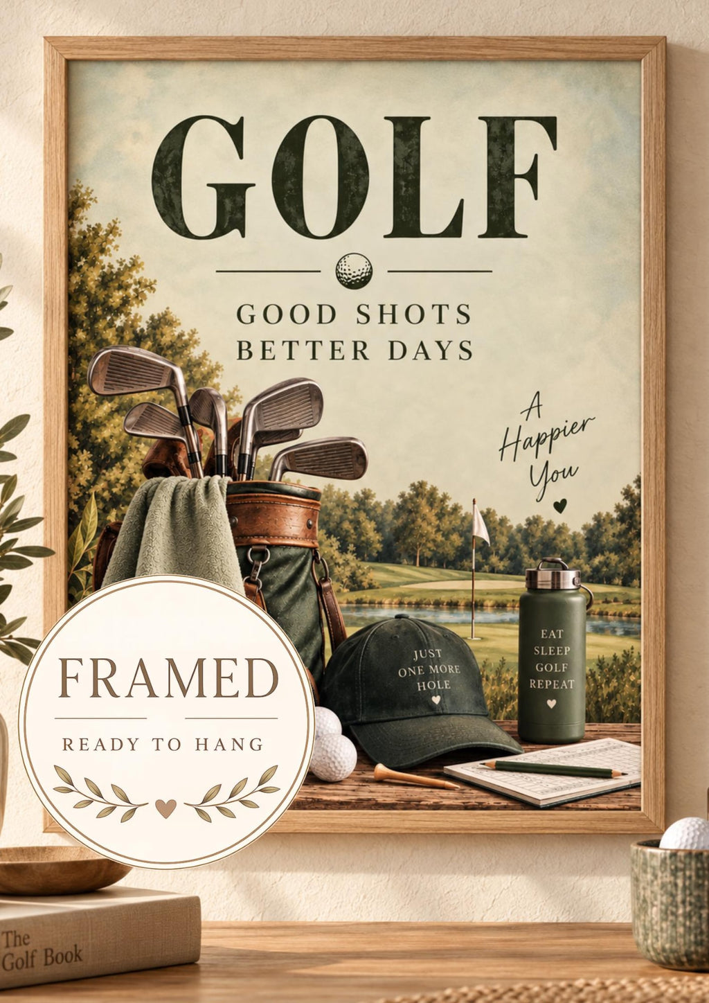Framed Vintage Golf print front image