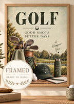 Framed Vintage Golf print front image