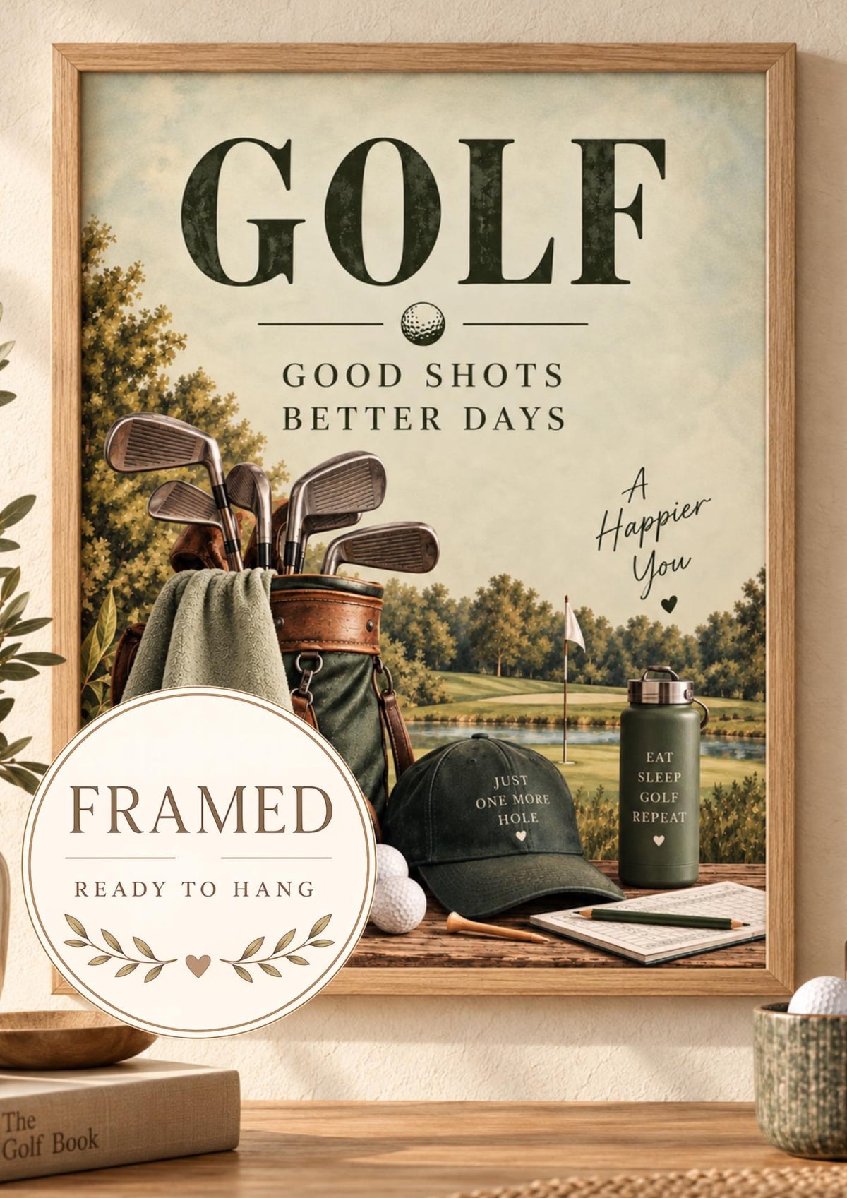 Framed Vintage Golf print front image