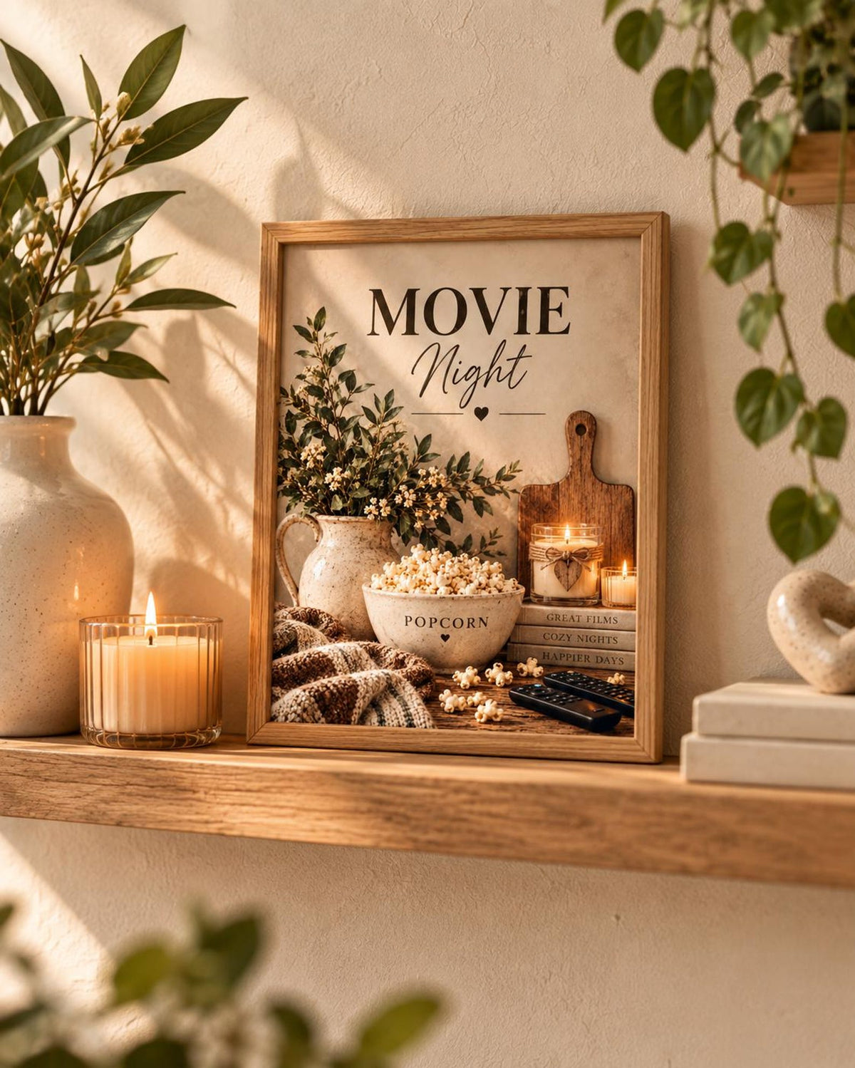 Framed Movie Night print lifestyle mockup 5