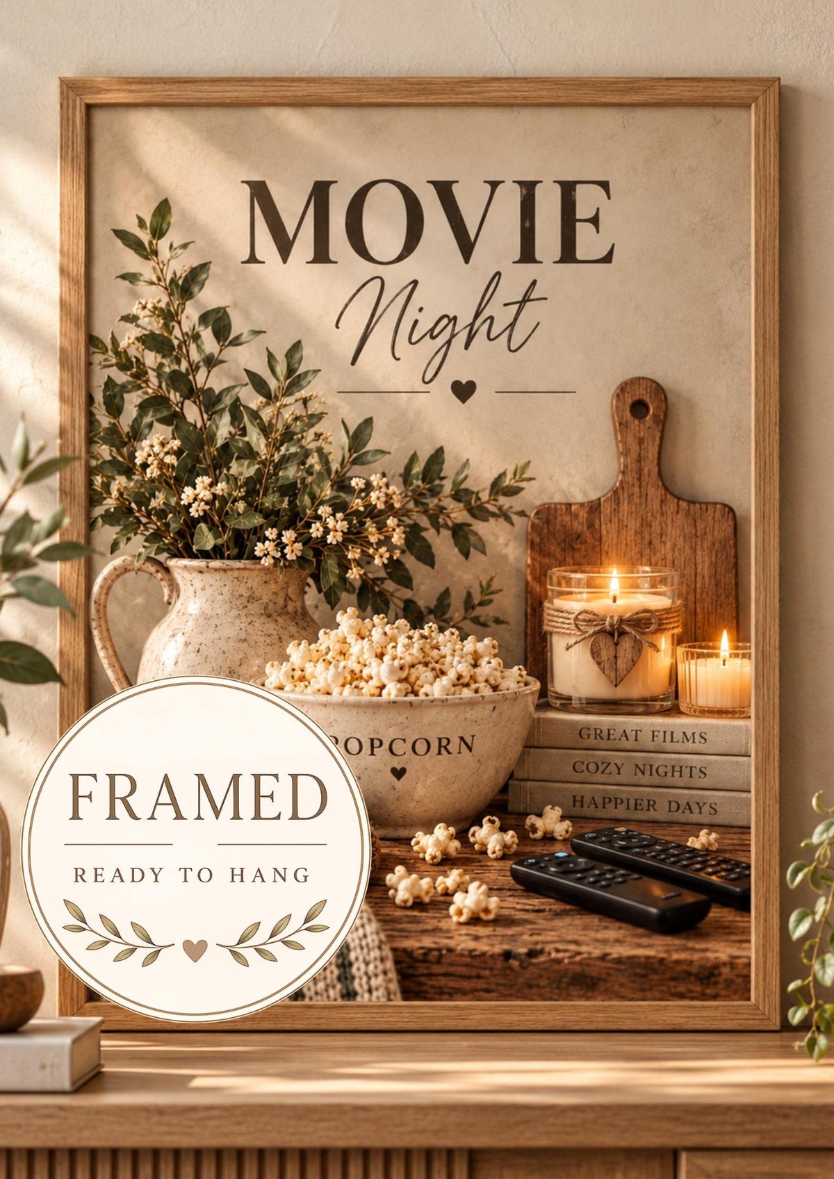 Framed Movie Night print front image