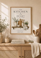 Kitchen Wall Art Print Farmhouse Decor, Neutral Kitchen Artwork, Scandinavian Home Decor, Rustic Shelf Print, Cozy Gift