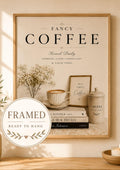 Framed coffee bar wall art front image