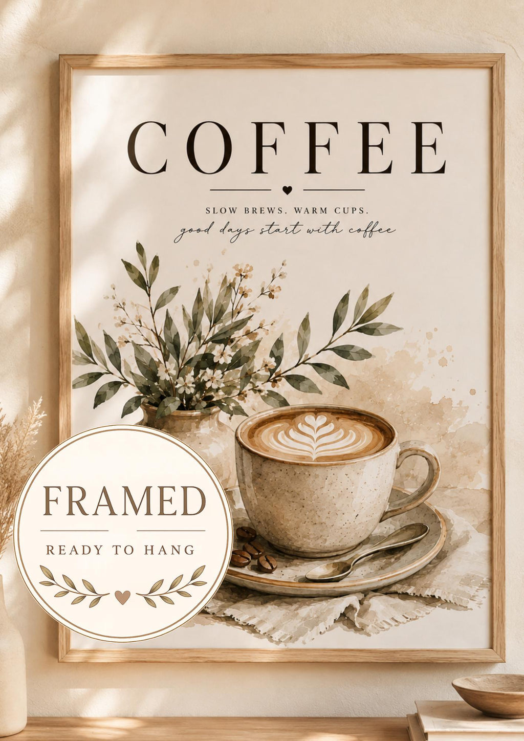 Framed coffee wall art front image