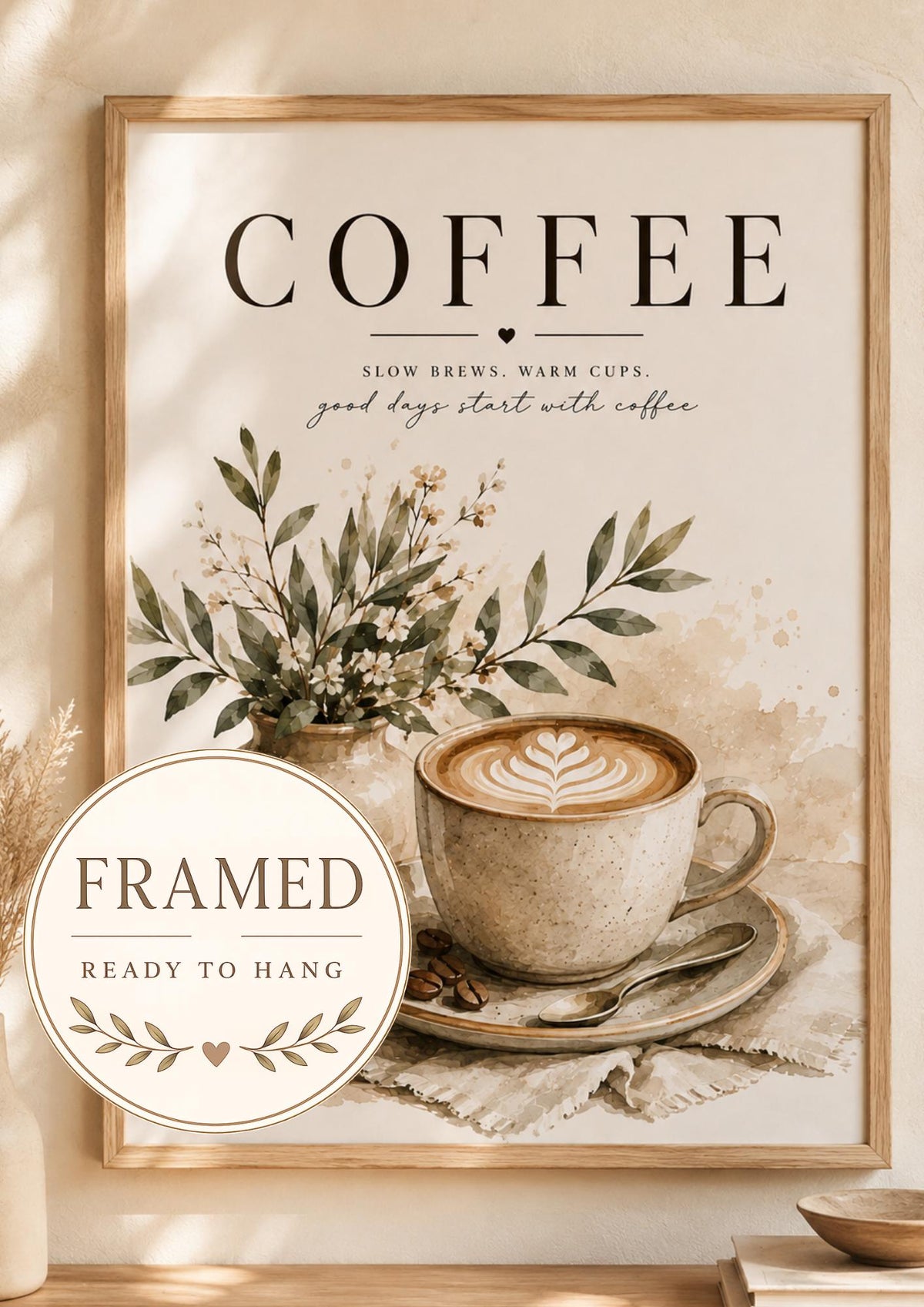 Framed coffee wall art front image