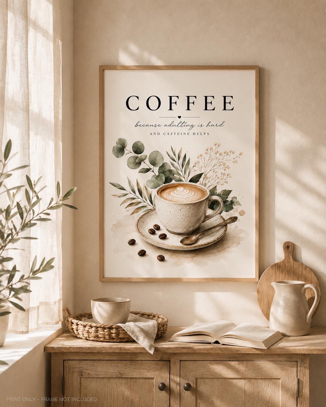 Coffee wall art lifestyle mockup 1